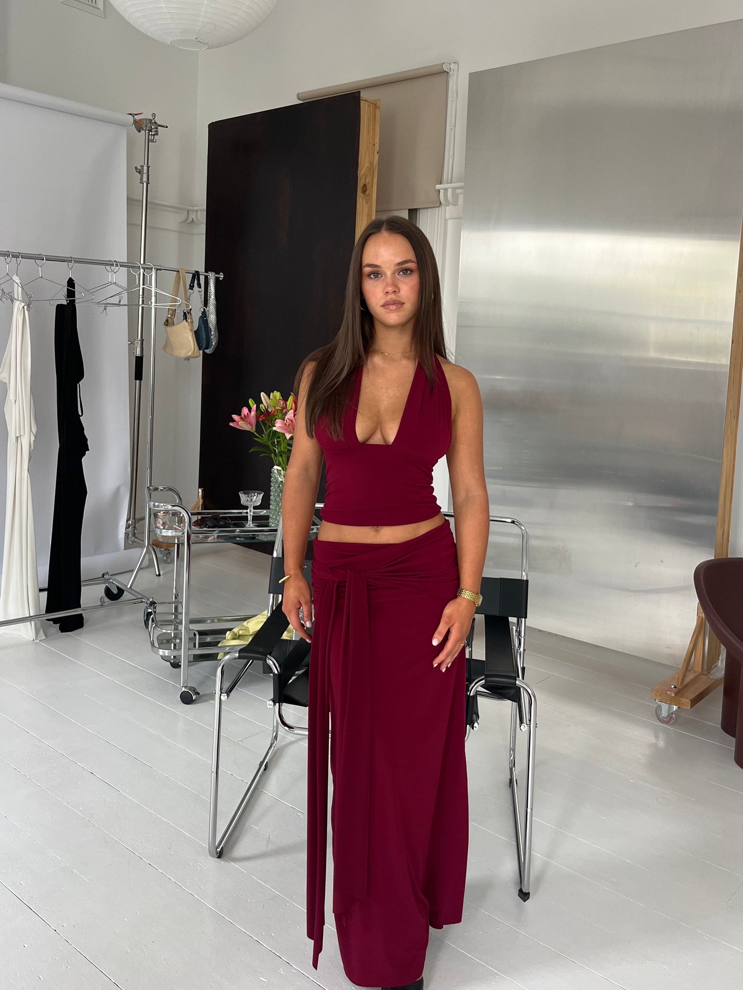 SOFIA SET BURGUNDY