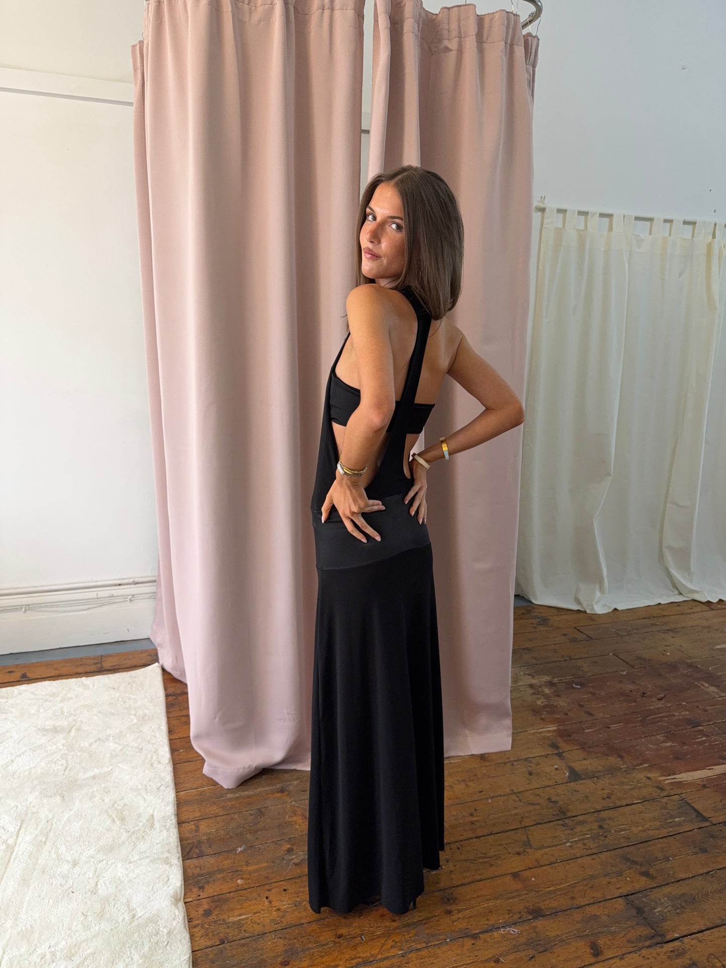 SERENA DRESS BANDEAU BLACK