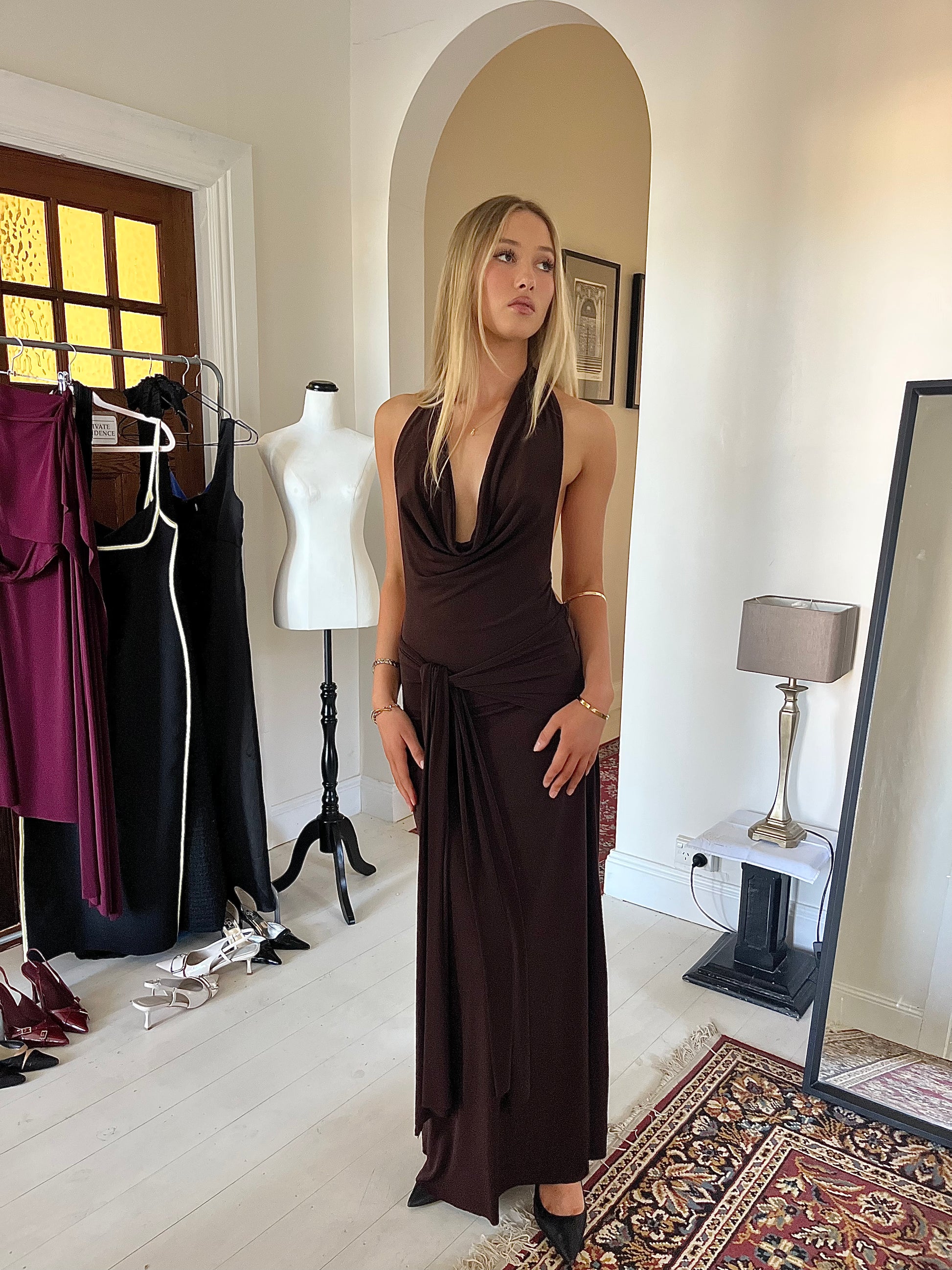 NADIA DRESS BROWN LaMarie NADIA DRESS BROWN LaMarie